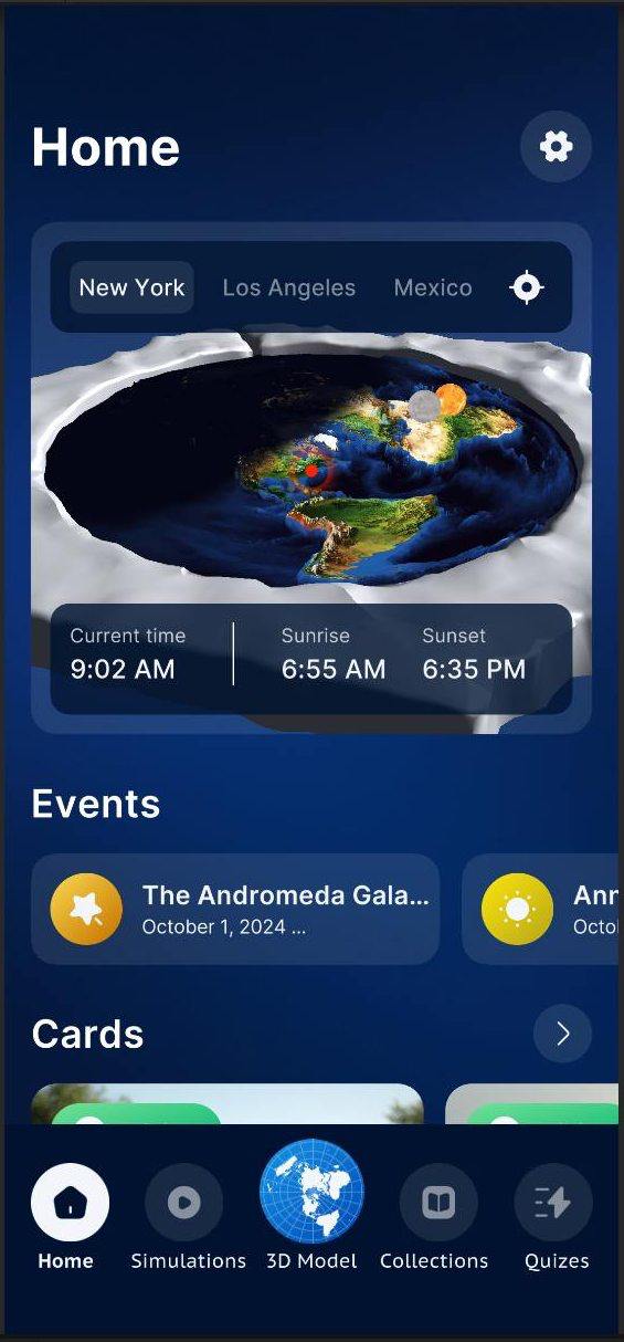 Flataverse app — 3D simulation view