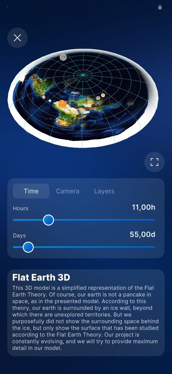 Flataverse app — settings panel